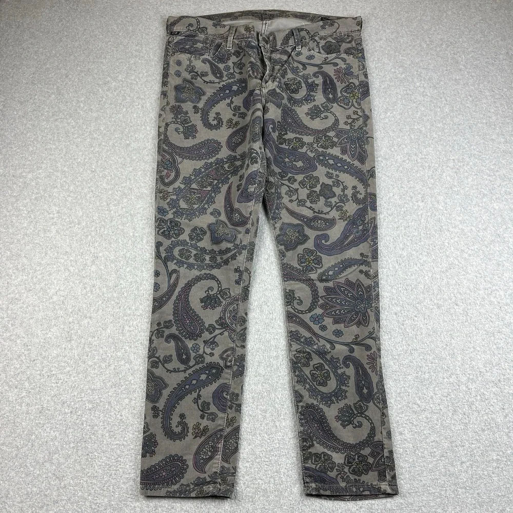 Citizens of Humanity Pants Womens‎ 29 Fits 36 Thompson Birch Corduroy Paisley